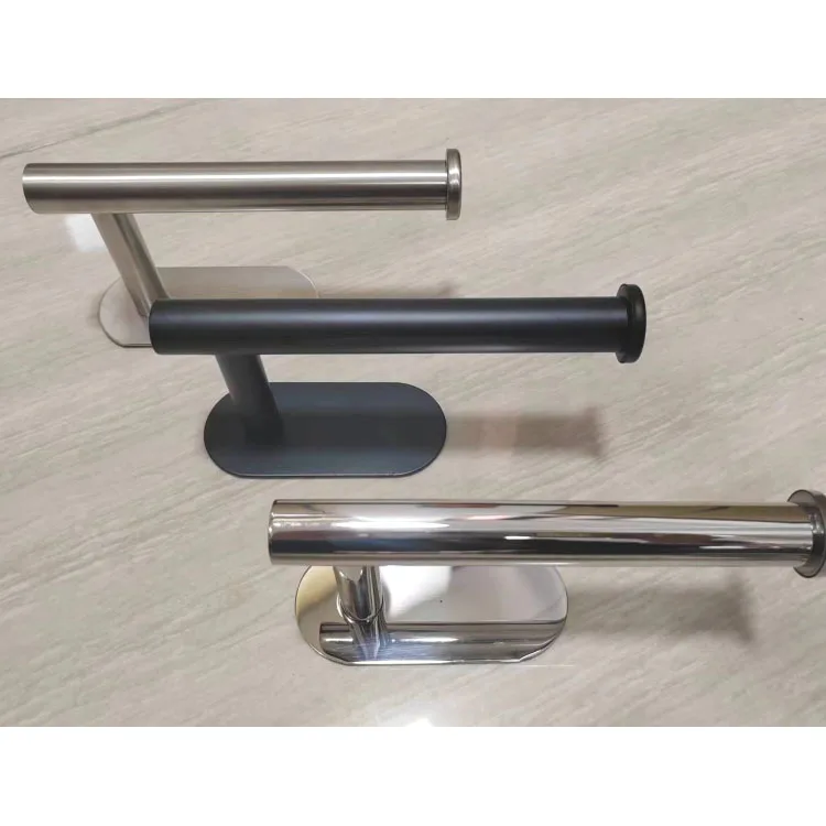 Bathroom accessories Self adhesive stainless steel brush towel holder wall mounted toilet paper roll holder