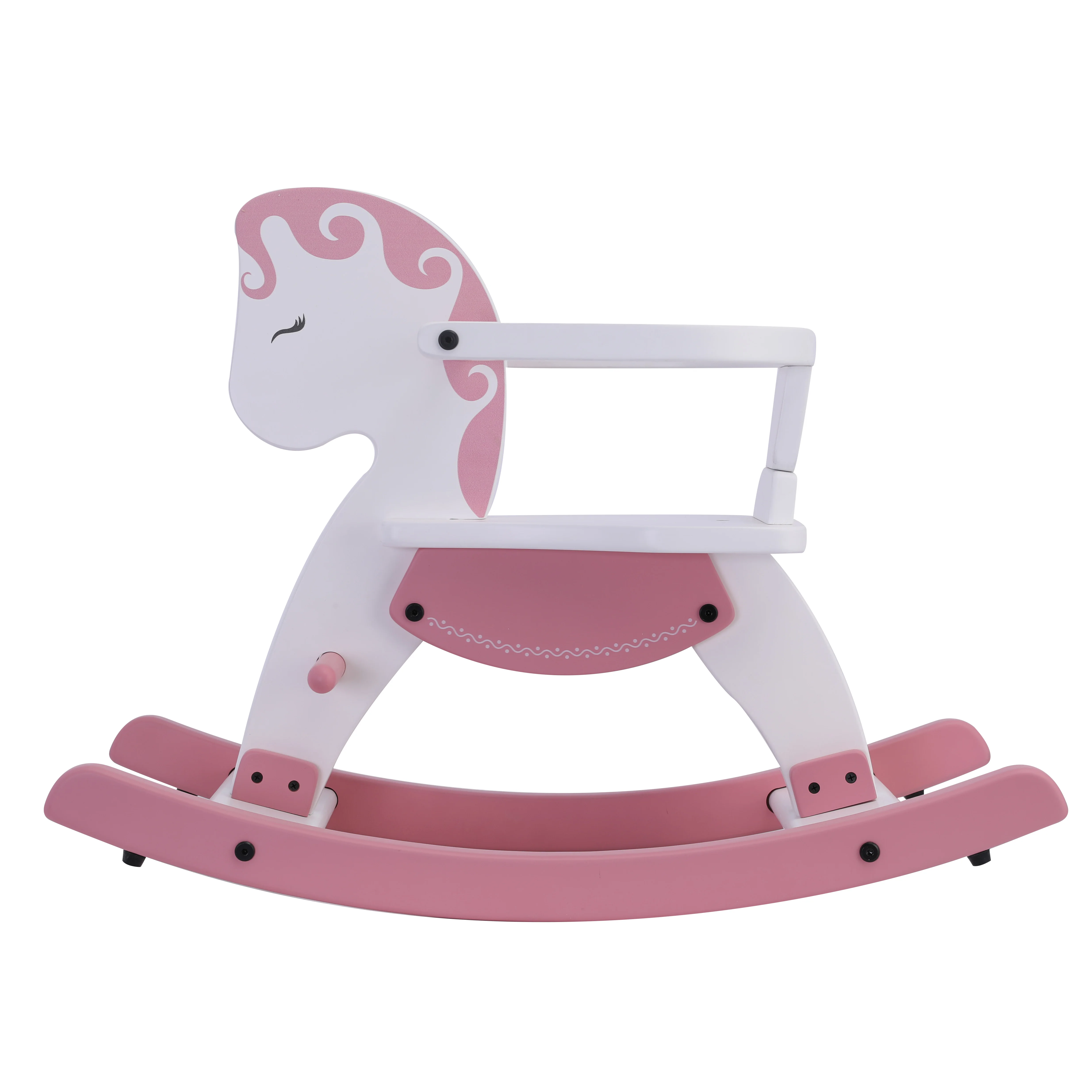 Eco-Friendly Wooden Rocking Horse Baby Kids Riding Wooden Rocking Horse Toy