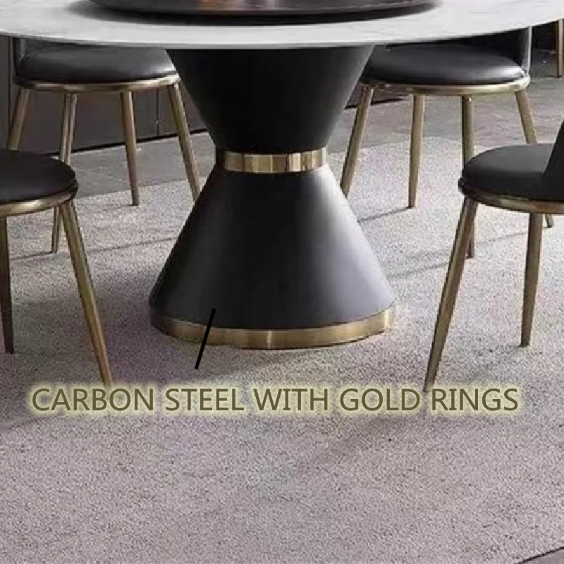 High Sale Guaranteed Quality Marble Round Dining Table Centrale Kitchen Table Set Stone dining table
