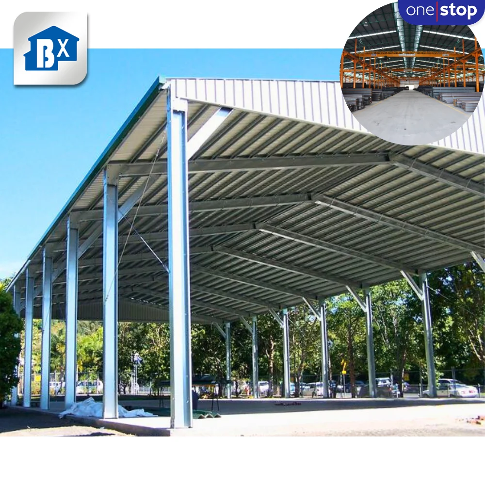 ONE-STOP Service 500-5000 Square Meters Prefabricated Steel Structure Frame , Portal Frame Steel Structure Steel Frame Building