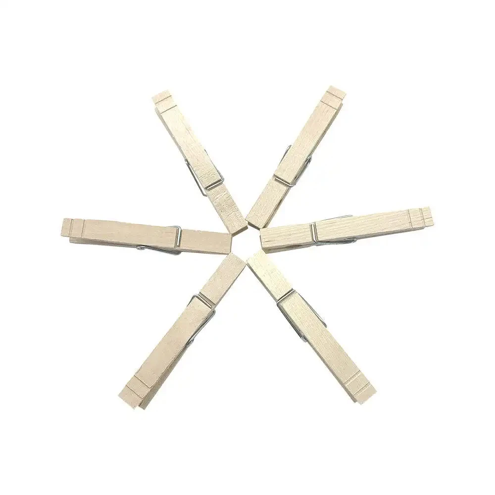 8.4cm 24pcs Strong Birch Wood Clothes Pegs Natural Clothes Drying  Photo Pegs  Wooden Clothes Pegs Hardwood Clothespins