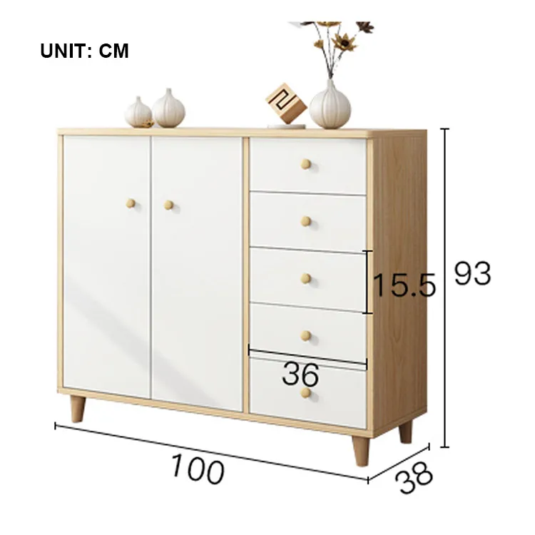 
Solid Wood Sideboard for Kitchen & Living Room | Chest of Drawers Wooden Cabinet | with 9 Drawers Luxury cherry wood 