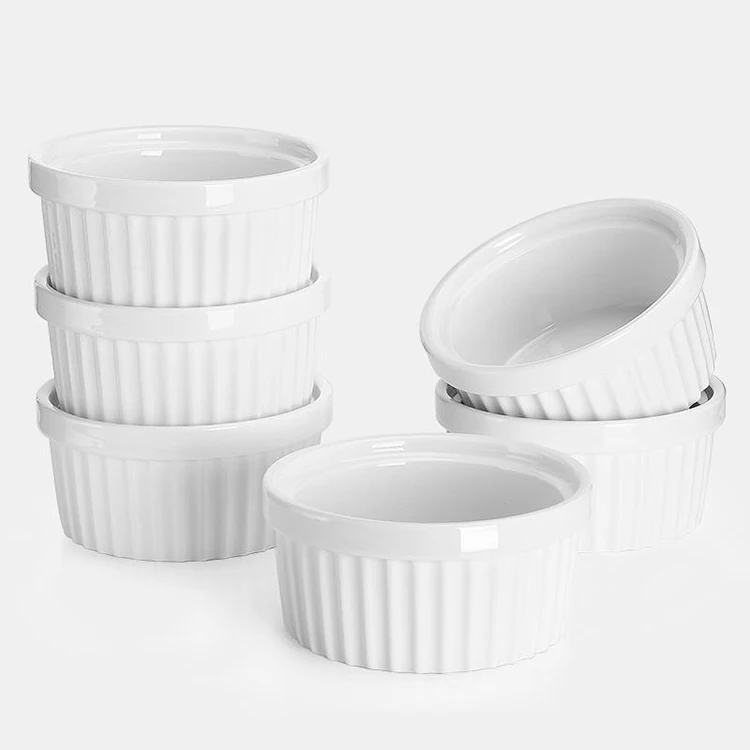 3 5 дюймовая однотонная полностью глазурованная фарфоровая чаша Ramekin для мороженого микроволновая печь безопасные керамические блюда