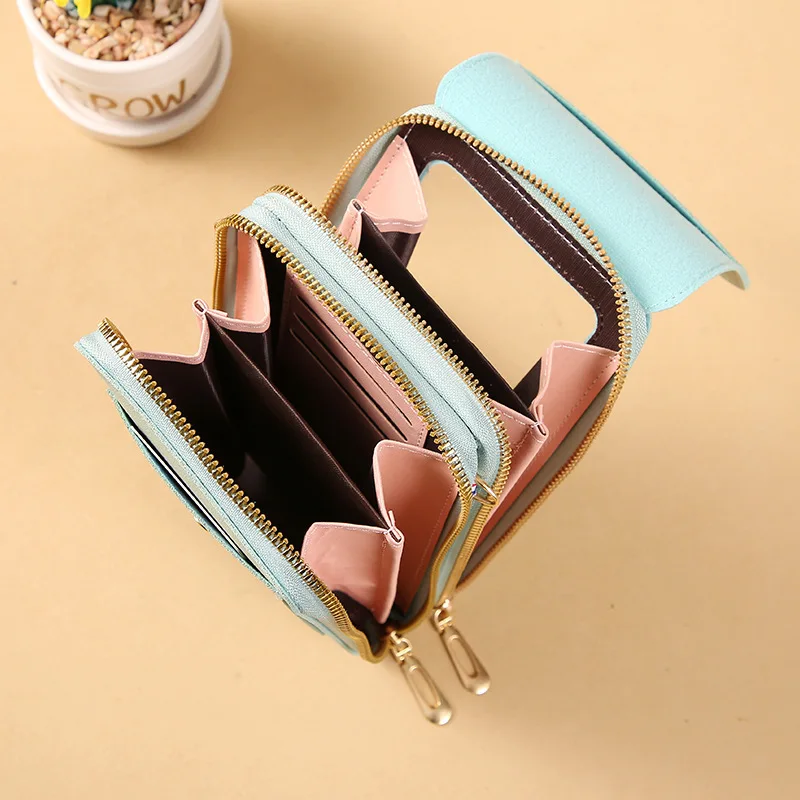 New Arrival Touch Screen Cell Phone case Purse Small Crossbody Lady Handbags PU Leather Women Shoulder Purse Wallet for Phones