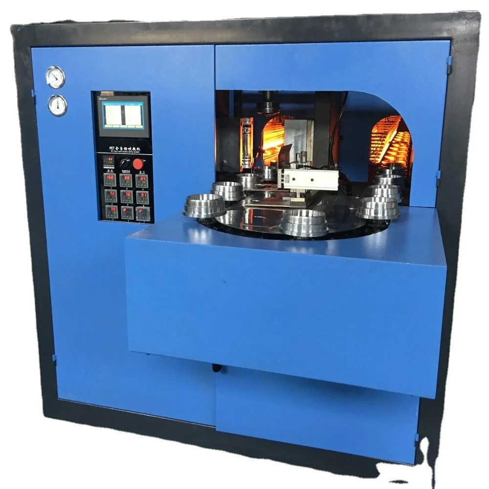 pet jar blow moulding machine machinery 2cavity automatic blowing with preform hand feeding