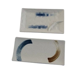 8/9 Inch High quality hot sale sushi plates and dishes porcelain sushi serving plates set ceramic sushi dinner plate set