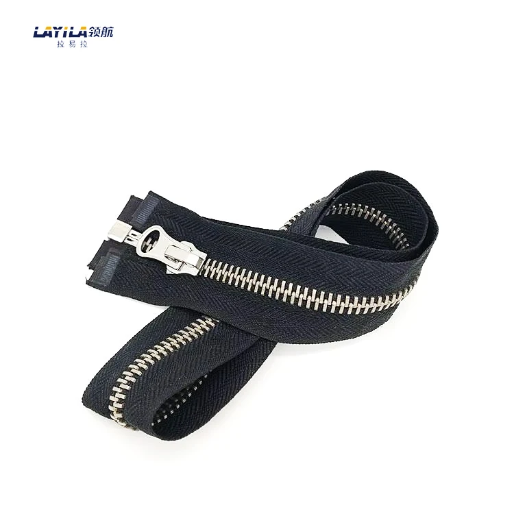 Factory Price Hot Selling Double Sided Metal Zipper