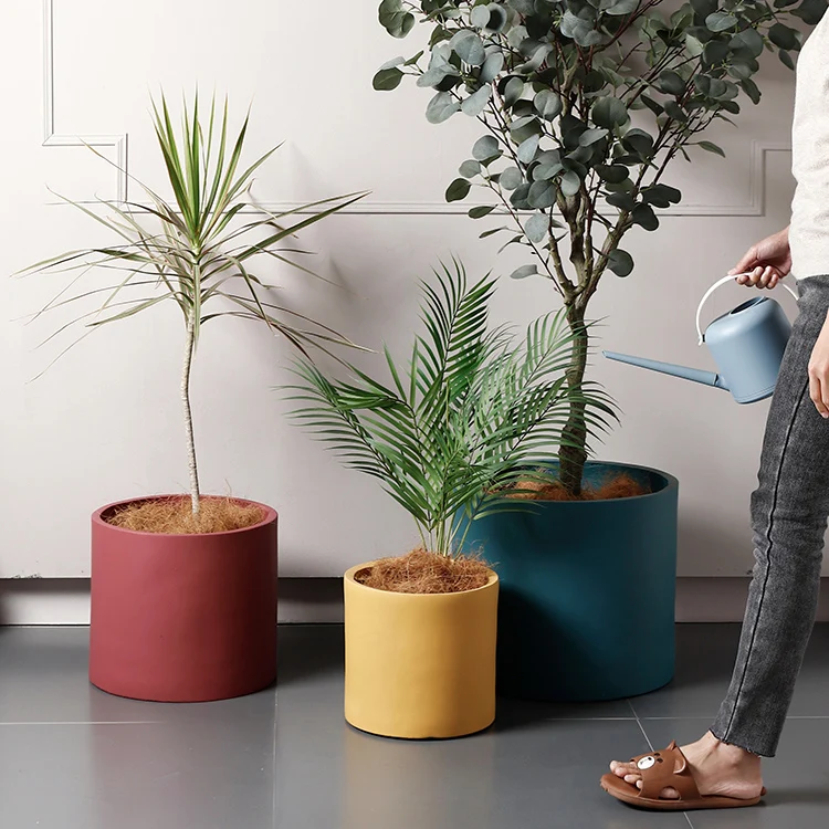 Flower pots manufacturers nordic customized sizes color matte cylinder succulent flowerpot wholesalers pot clay bonsai pot