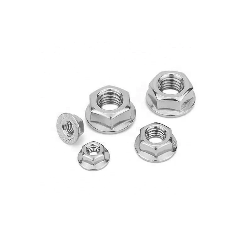 Custom Hex Flange Nut Hexagon Nut/Flange Nut/Serrated Spinlock with Toothed Anti-Skid Flange Nut DIN6923 2205 2507 S32760