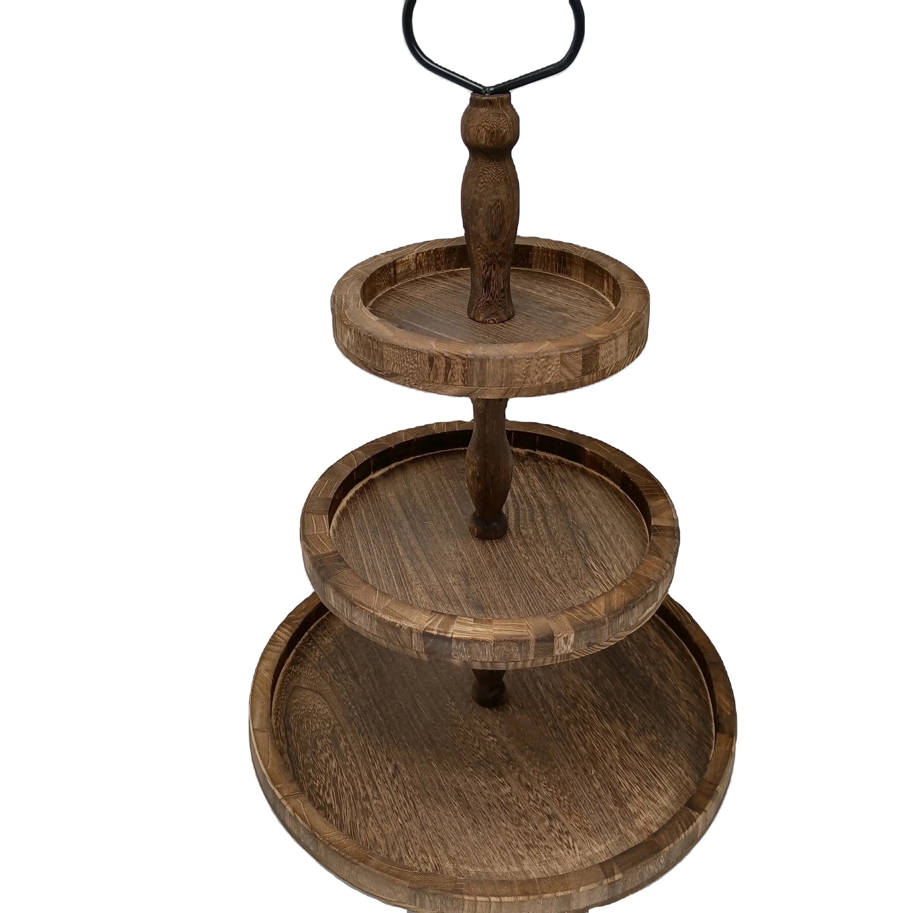 Деревянная фермерская фурнитура Хэллоуин 3 уровня поднос Декор стенд рождественские украшения