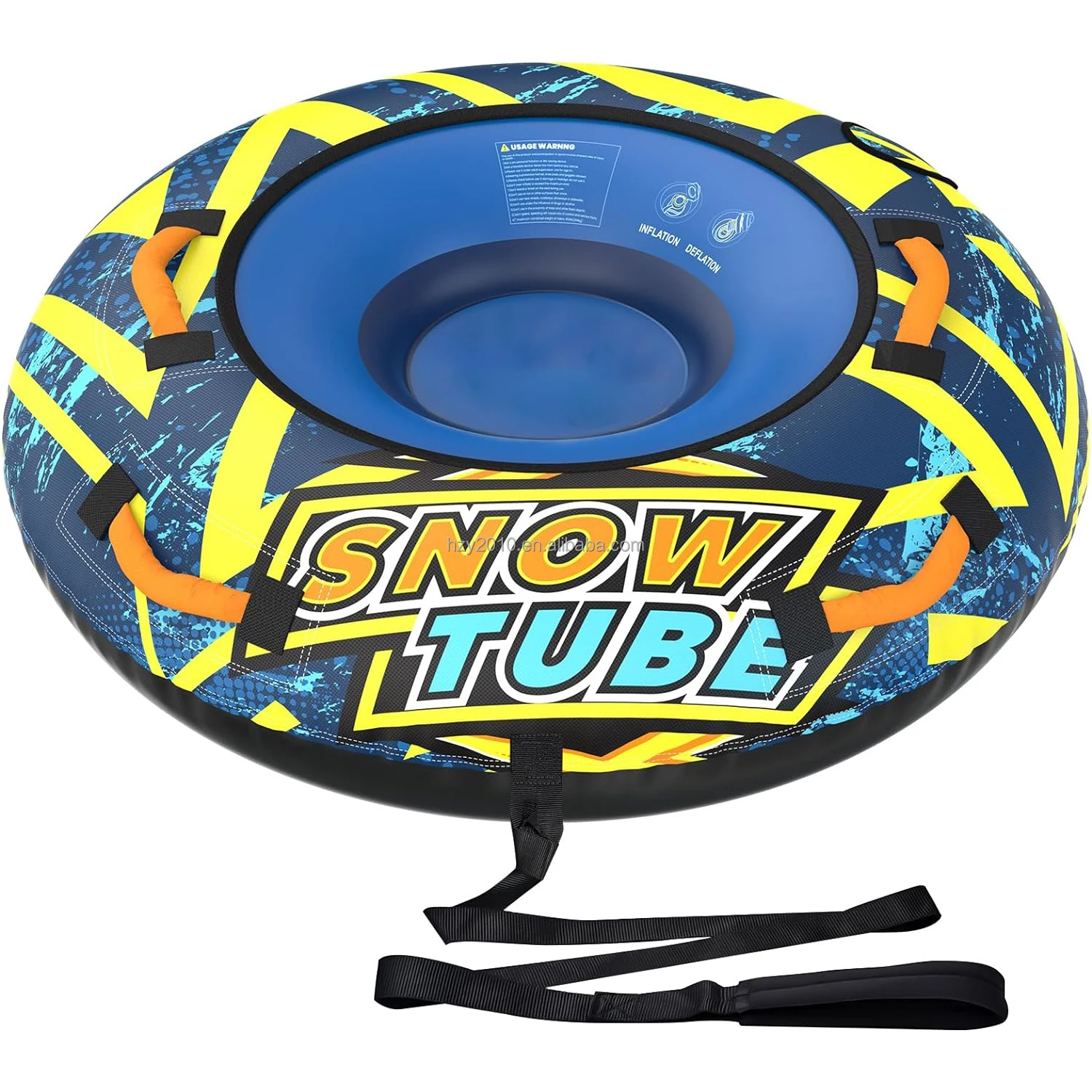 Heavy Duty Inflatable Sledding Snow Tubes with Tow Rope