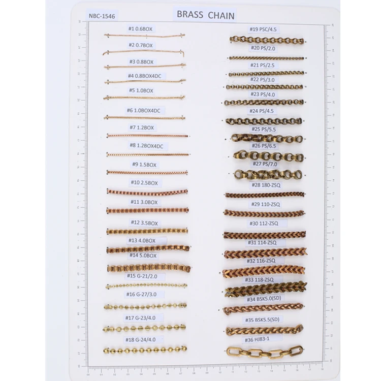 Wholesale High quality Raw Brass Chain box chain, SQ chain,lantern chain