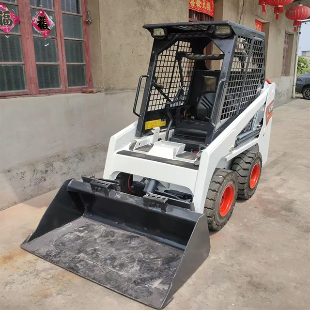 Used Powerful Performance Wheel Loader S160 S130 S70 Mini Skid Steer Loader With Shovel Bucket