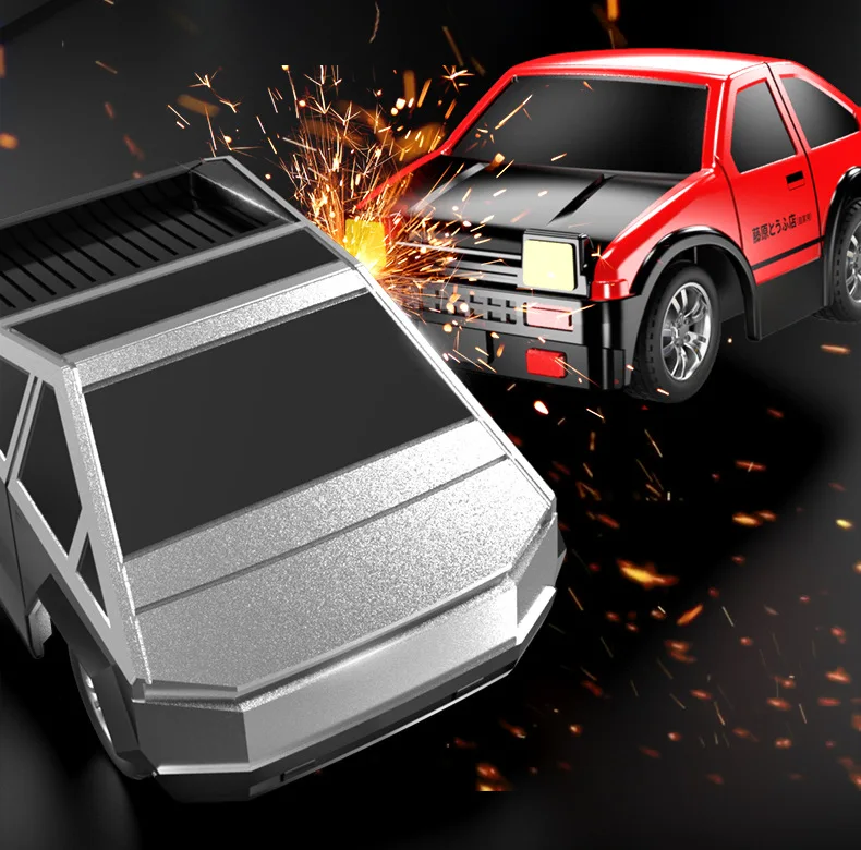 Metal Watch Remote Control Cars Small Kid Toys Gifts Cybers-truck AE86 Van With Light Cheap Mini RC Drift Car For Children