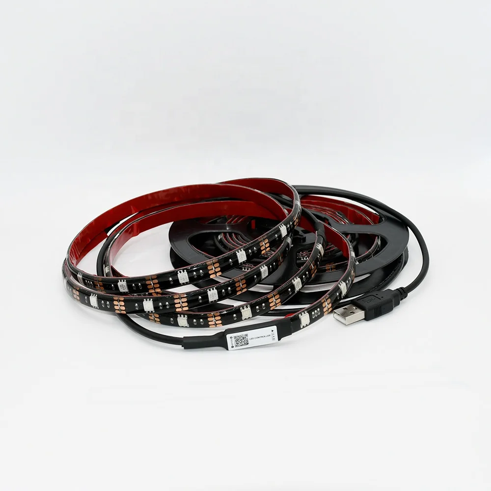 
5V Tv Background Light Smart BT App Wifi Remote Control 150 Leds Flexible Led Rgb Strip Light Kit Smd 5050 