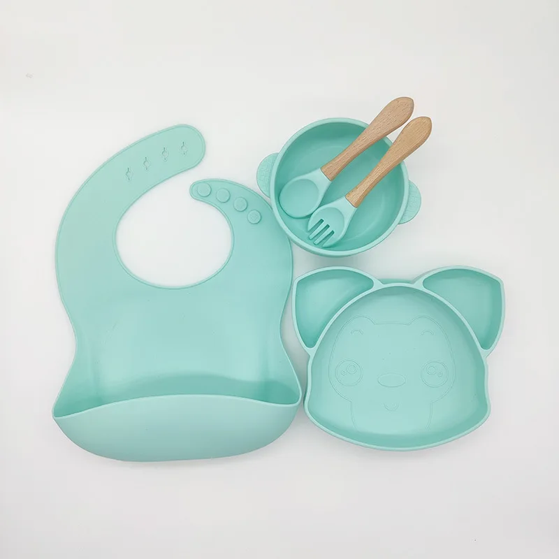 Panda Silica Gel Dinner Plate Anti Falling Silicone Suction Cup Silicone Baby Feeder