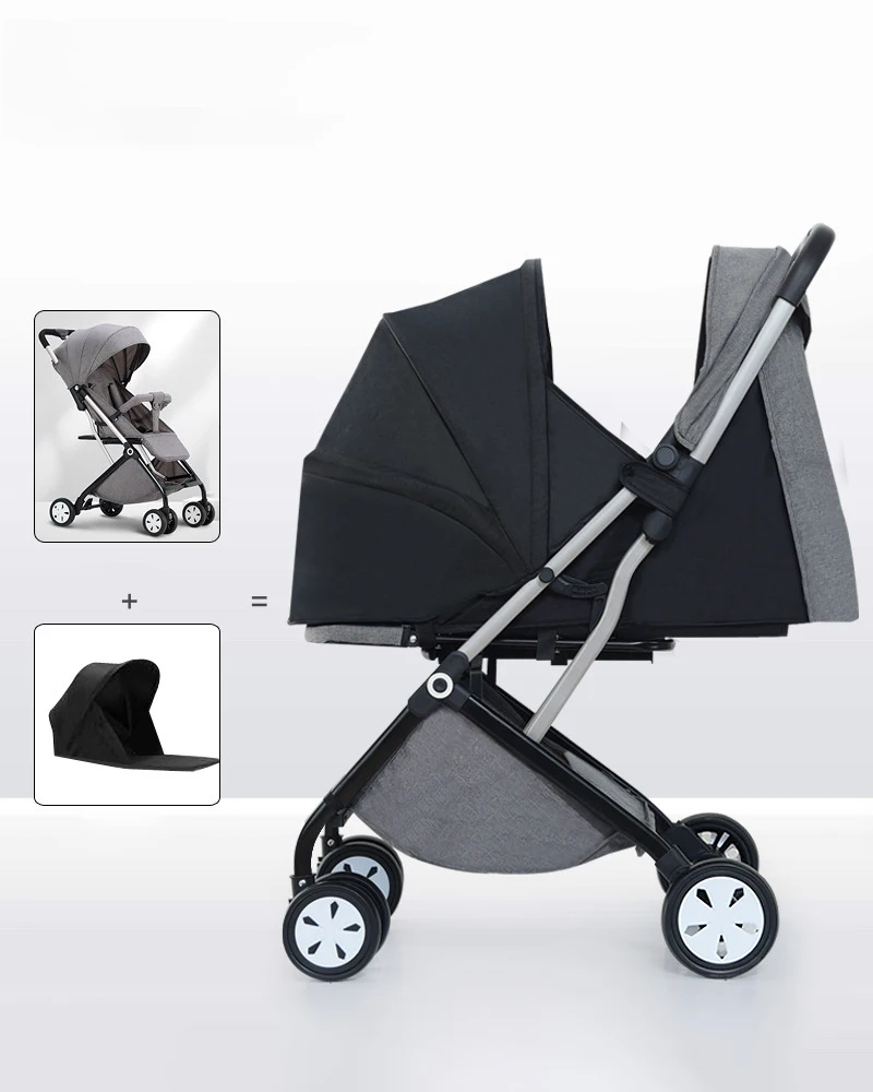 Wholesale Custom New Fashion 3 in 1 Baby Pushchair Lightweight Foldable Baby Pram Carrier Buggy Luxury Baby Strollers LOW MOQ