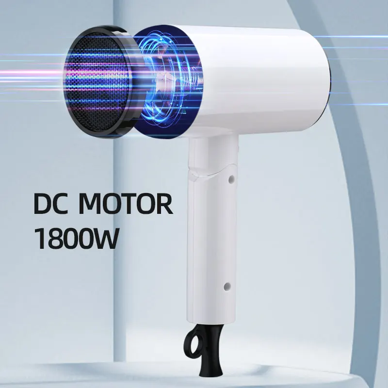 Intelligent hot and cold adjustable function with styling nozzle for hair dryer Silent Hair Dryer