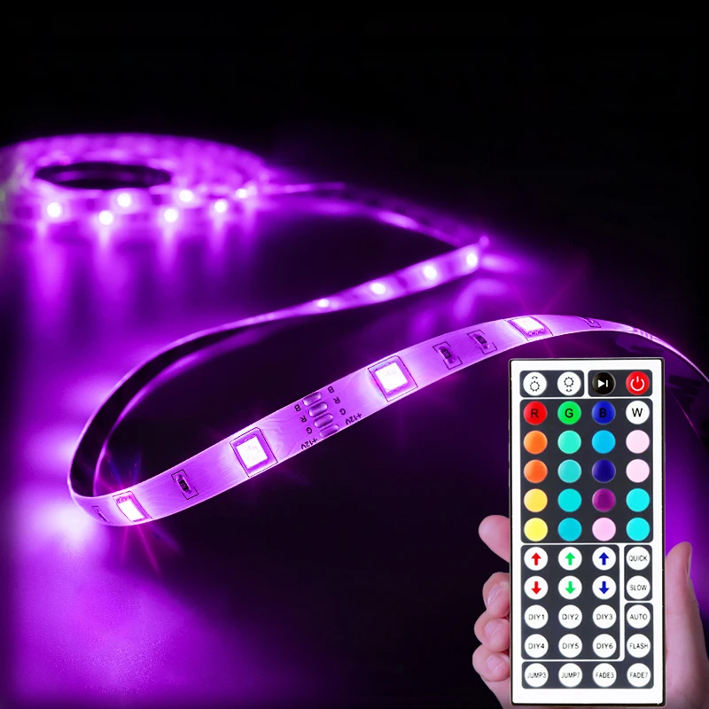 44key IR controller  RGB led  waterproof 5m remote control led strip set for christmas lights