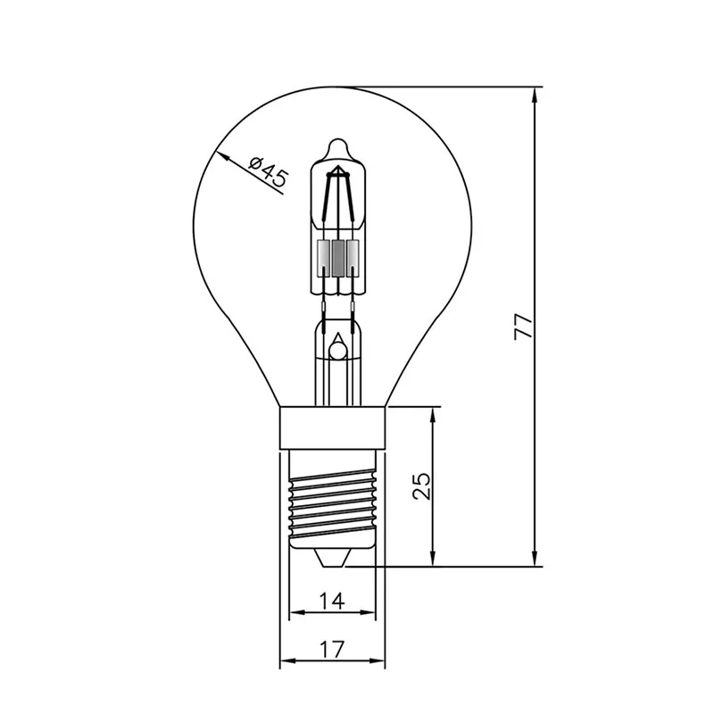 G45 60W halogen EU oven bulb golf SES E14