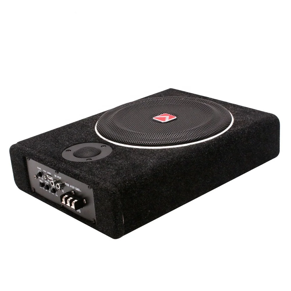 wholesale super thin 12V 8 inch Dj subwoofer 600W car flat audio subwoofer high quality car audio underseat subwoofer