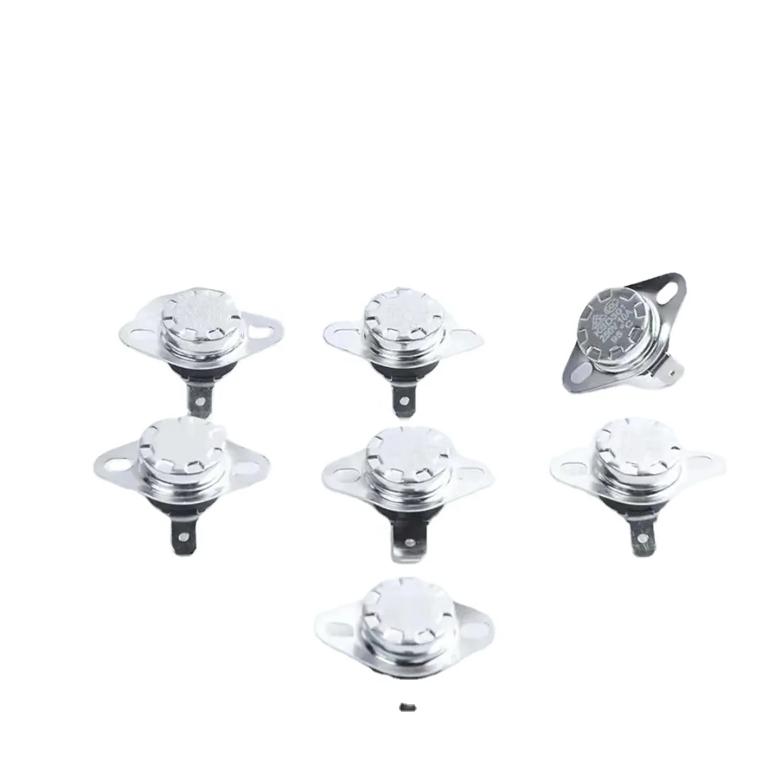 Single throw snap-action Huilong KSD301 CQC KSD301 Loose Bracket Bend Terminal Thermostat 16A 250V For Water Heater
