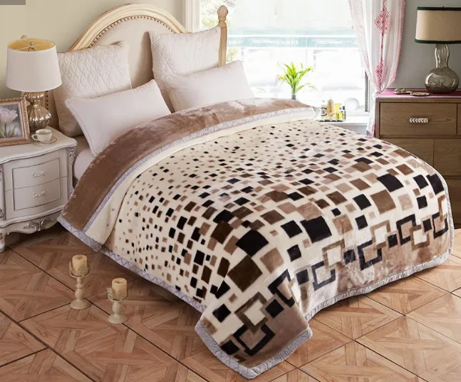 Одеяло из Китая, высокое качество, оптовая продажа, теплое толстое одеяло Raschel для зимнего одеяла для кровати, 6 кг