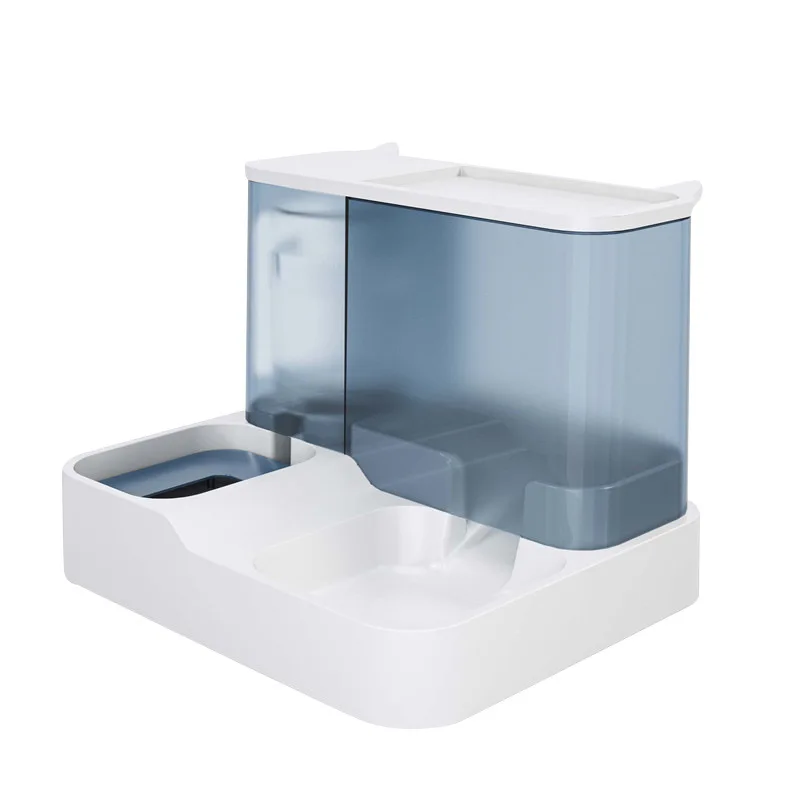 Dogs cats automatic feeder water dispenser large capacity cat bowls all-in-one flow of water does not wet the mouth