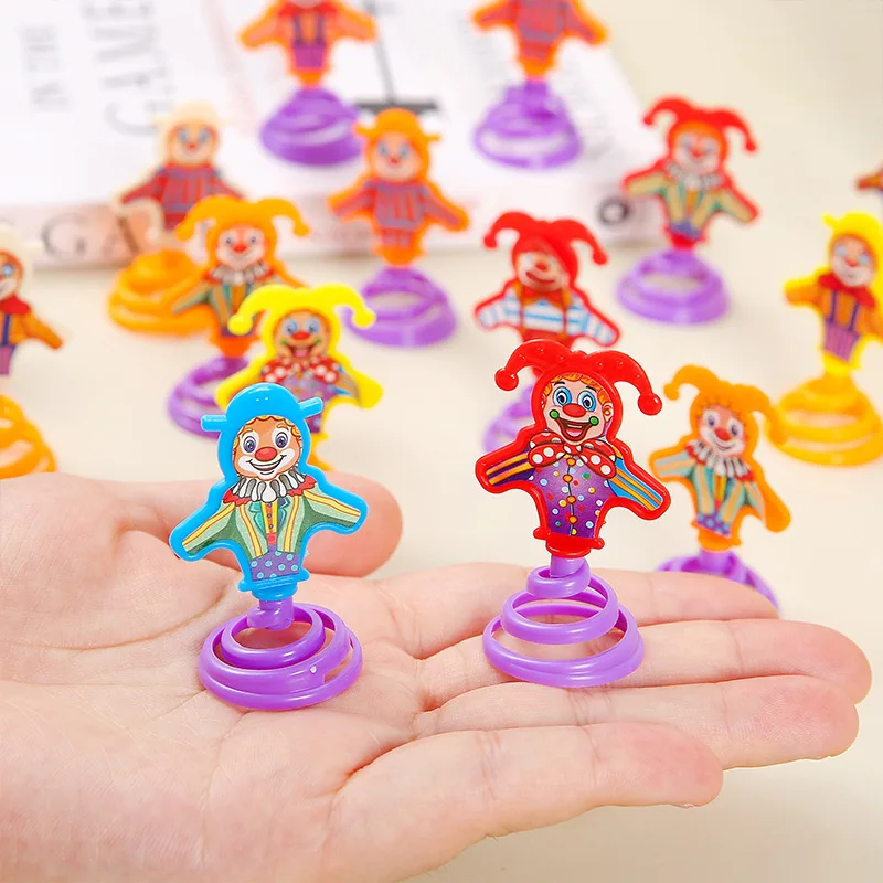 Hotsale Bulk Mini Spring Clown Figures Toys For Vending Capsule Classroom Prize Mini Spring Clown Figures Toys
