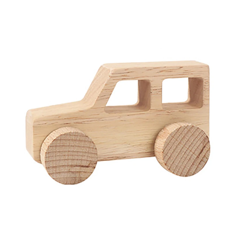 Nursery School Montessori Material Wooden Children Toys Car Wooden Toy Track Wooden Push Toy