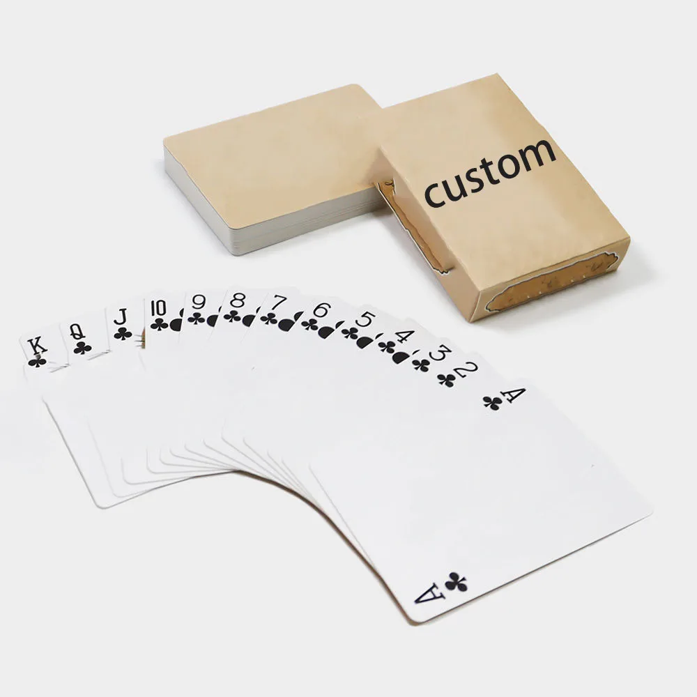 Custom Hight quality Print Plastic PVC Waterproof Plastic Playing Cards Poker Cards With Custom Box