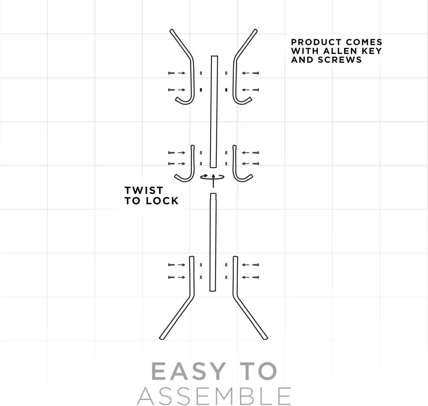 Made in China household multi-functional hanger Independent tree hanging metal hanger assembly is easy