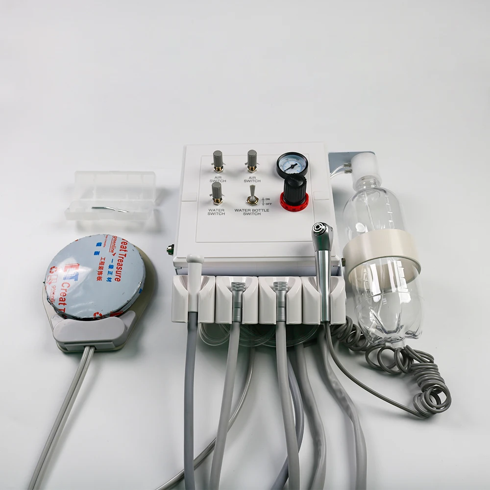 2/4 Hole Wall Hanging Type Portable Dental Turbine Unit with Weak Suction