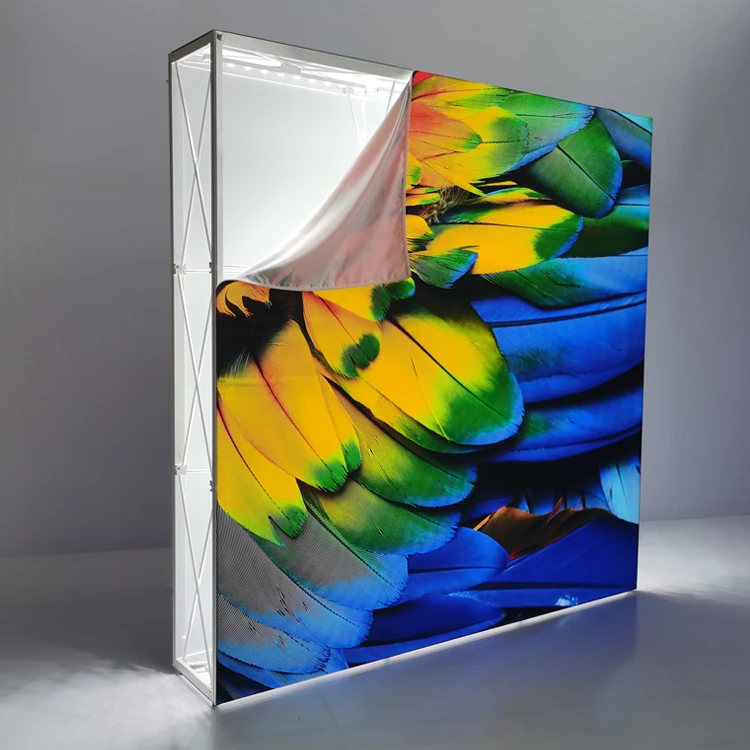 10x10ft LED  Custom Booth Exhibit Magnetic Backlit Pop UP Stands