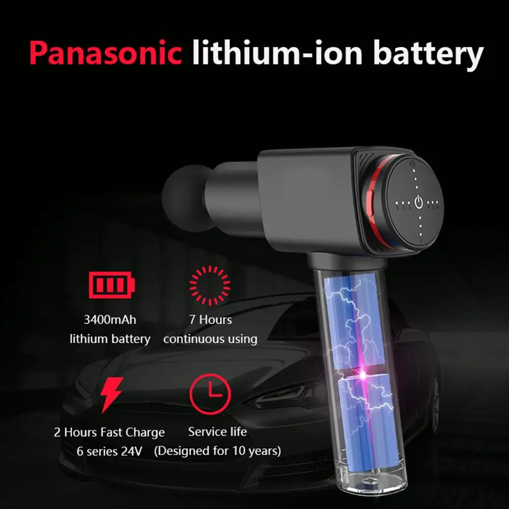 Ached Away Massage Gun Aluminum Dropshipping usa Electric 90W Metal 9 degree Strong Percussion Massage Gun 24V