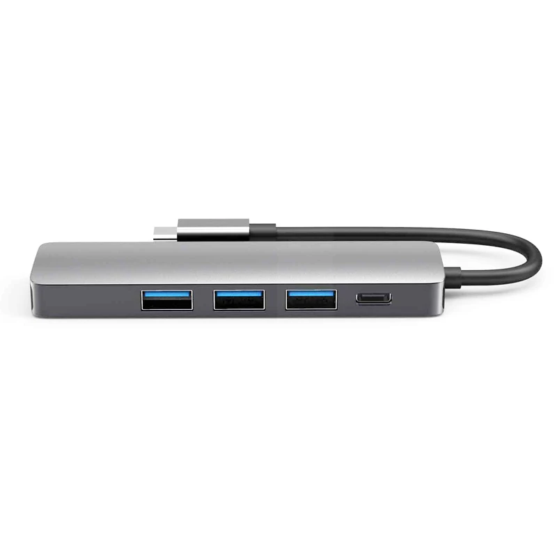 5  in 1 Type C Docking Station  PD 60W HDM 2 USB3.0 SD TF USB C Hub for Macbook Pro