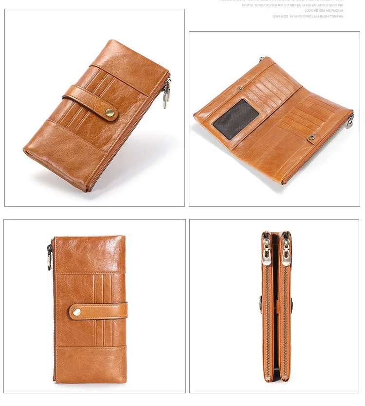 Wholesale Fashion Genuine Leather Custom Women Leather Wallet