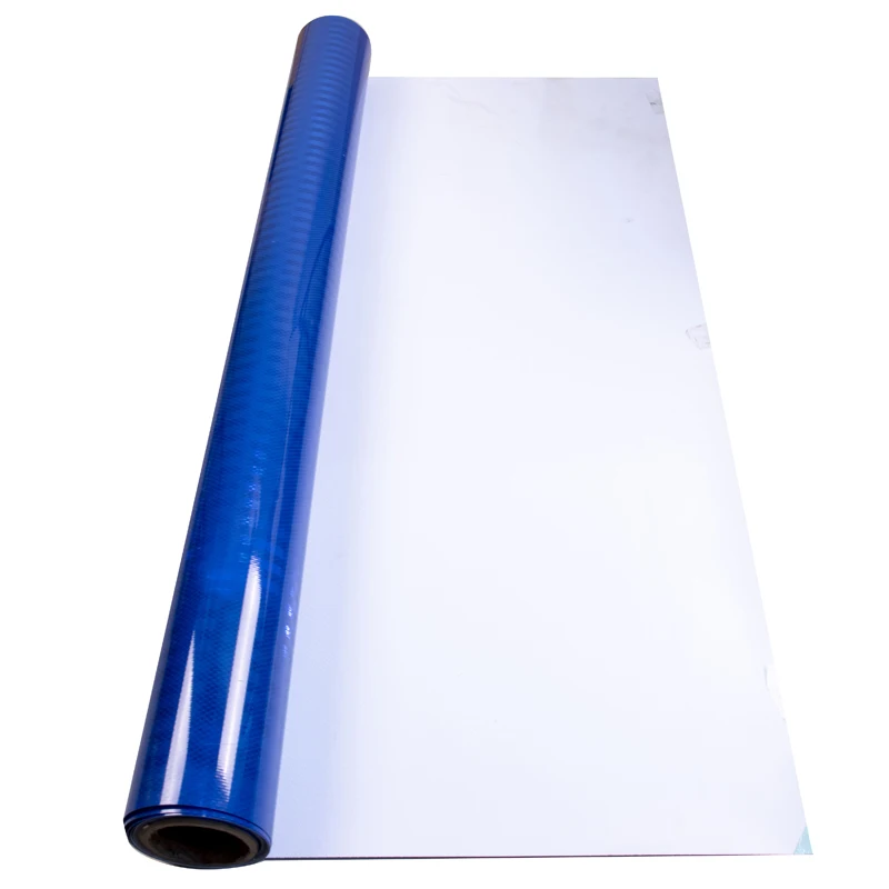 Free Samples Blue PET EGP Self-Adhesive Reflective Vinyl Rolls for Outdoor Traffic Safety Signs for Road & Warning Signage