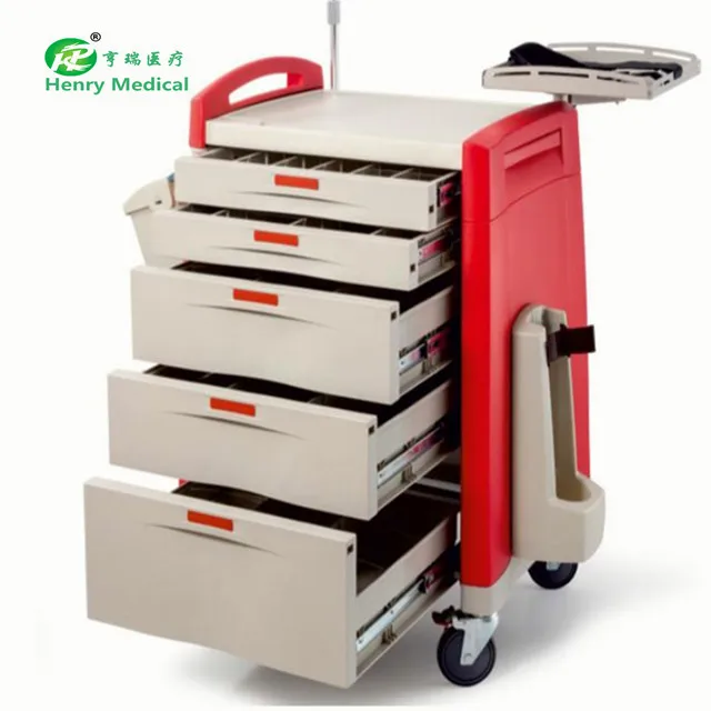 Hospital ABS Emergency Trolley Medical Cart Trolley(HR-351)