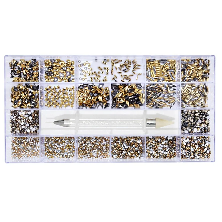 Tactory Directly Supply Hight Quality Multi Shape Glass Crystal Stone Decoration Design Flatback Rhinestone For Nail Design