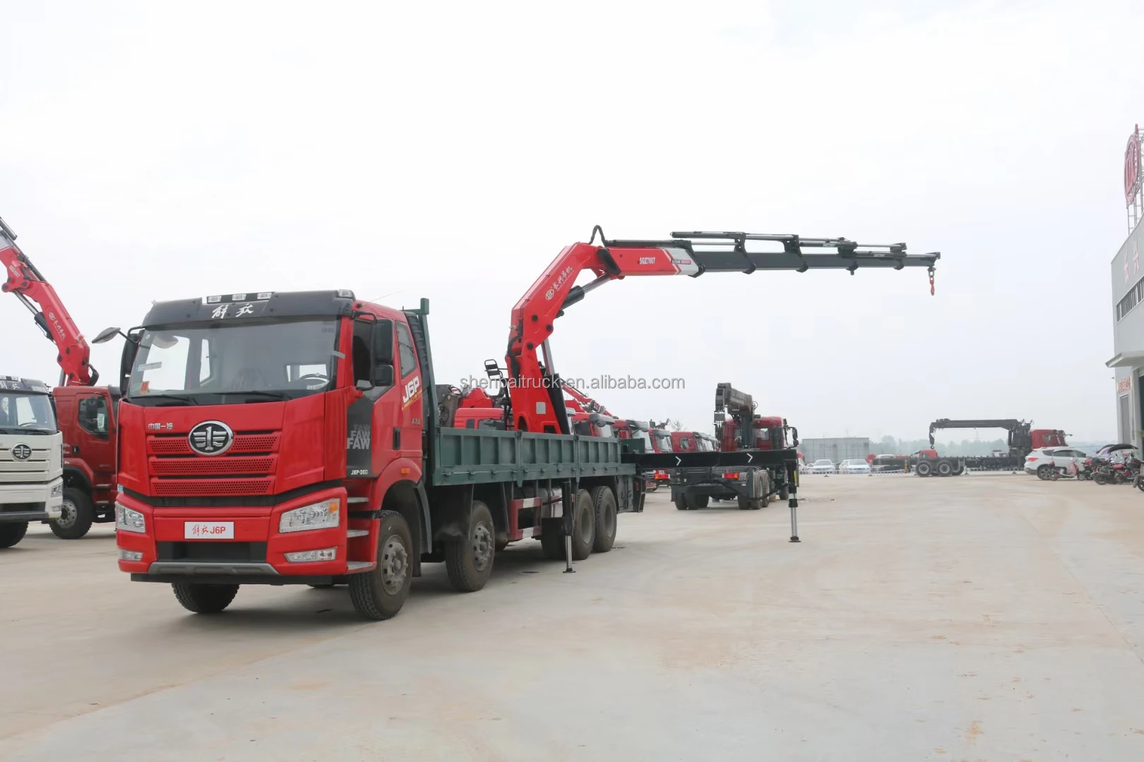 SHENBAI FAW Folding Hydraulic Arm Manipulator Heavy Duty 30 Ton 35 Ton 40 Ton Rear Install Knuckle Boom Crane for sale