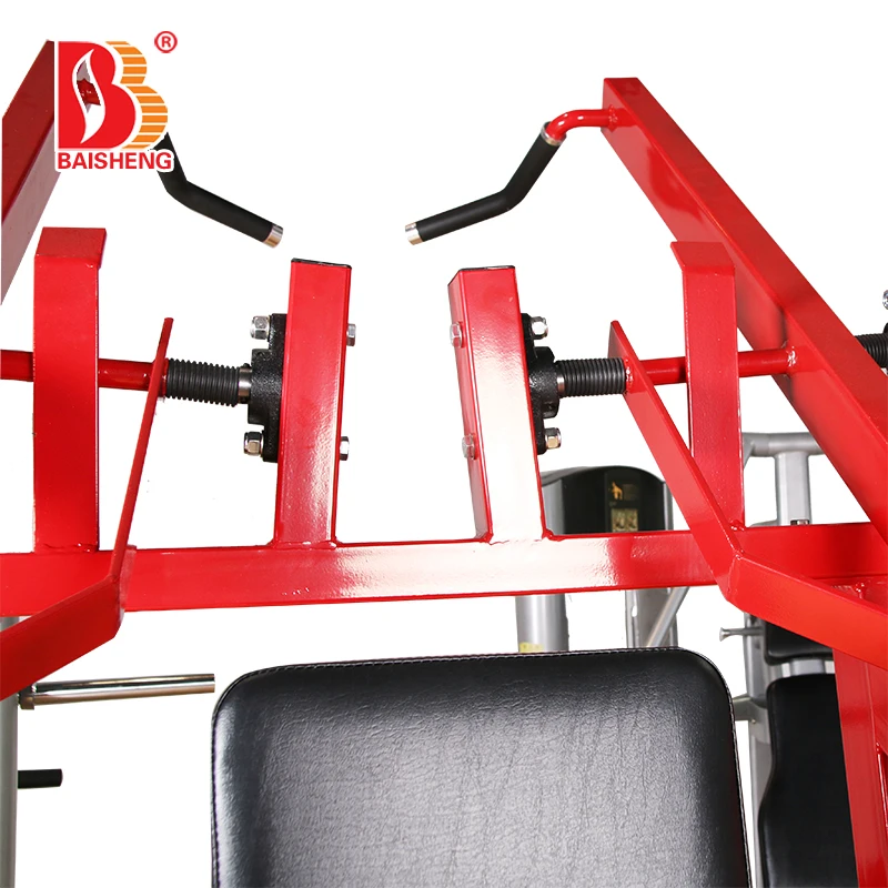 
hammer strength dual function plate loaded incline chest press and pull down machine 