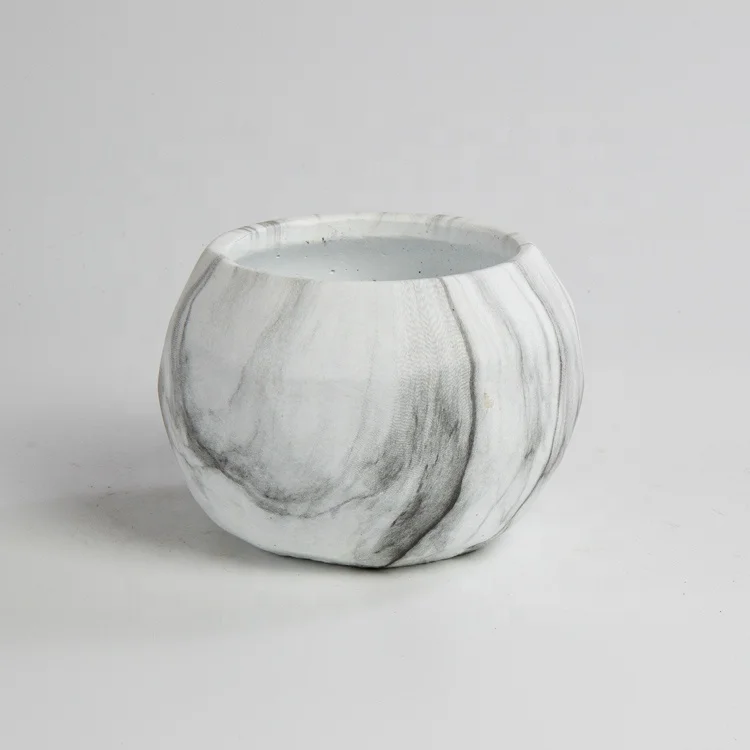 Unique Marble Style Garden Planter Plant Pot Small Flower Pot