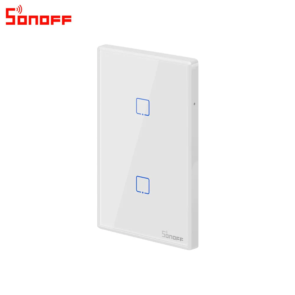 Интеллектуальный выключатель света Sonoff T0 US Smart Wi-Fi настенный Touch/Wifi/RF/APP пульт дистанционного управления