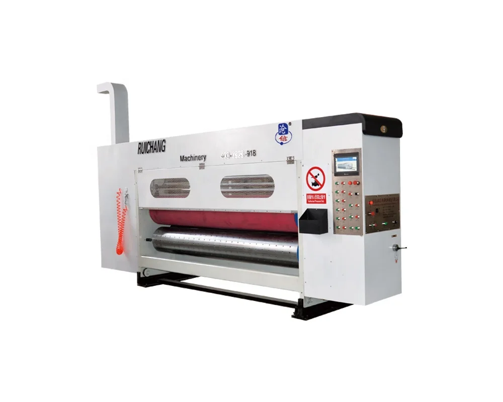 Full computer Carton box making single color flexo ink Corrugated Printing  die cutting creasing machine