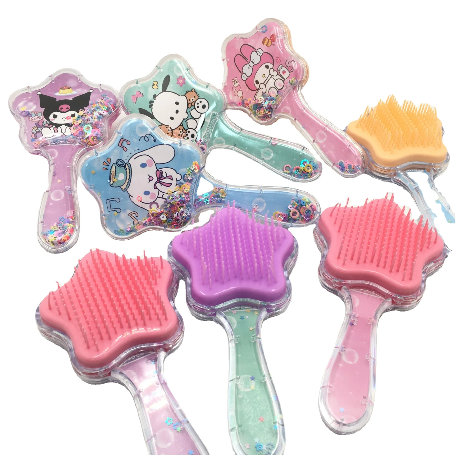Hello KT cheap cute cartoon girls women cleaning hair comb massage brush