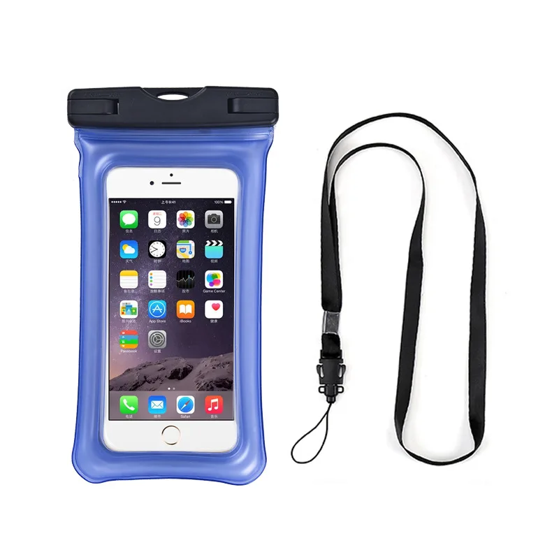 Mobile phone waterproof bag high sensitivity touch screen waterproof mobile phone shell air bag floating rope