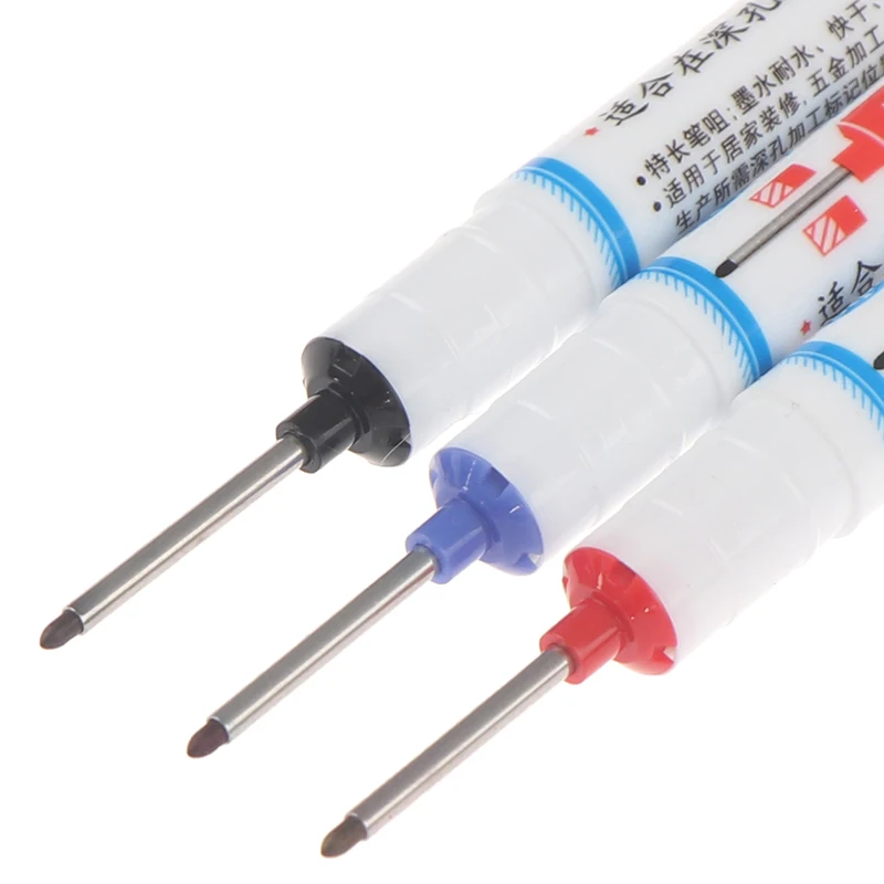 OEM 1PCS Long Nib Marker Pen 20MM Long Head Markers Woodworking Decoration Multi-purpose Deep Hole Marker Pens Woodworking Tool