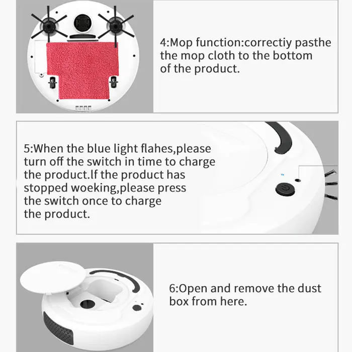 Mopping Floor Robotic Vacume House Cleaning Smart Robot Window Vacuum Cleaner