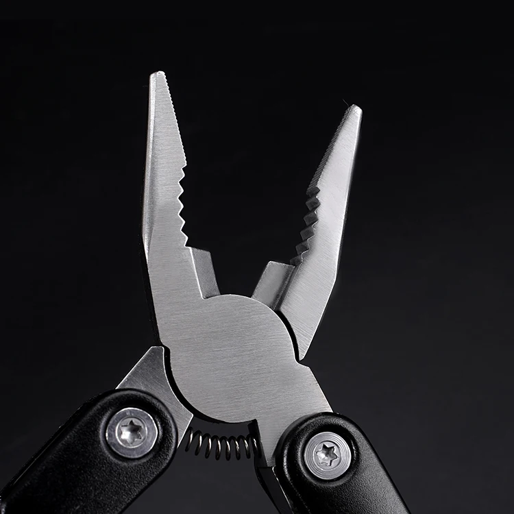 multitools survival set pocket mini folding needle nose multi tool knife pliers with saw bit wrench
